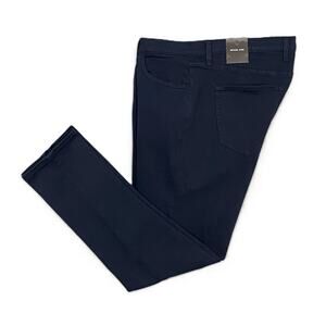 Michael Kors Men's 40x32 Slim-Fit Parker Stretch Twill Pants Midnight Blue NEW